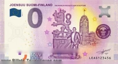 JOENSUU SUOMI-FINLAND THE WORLDS BIGGEST COIN SCULPTURE