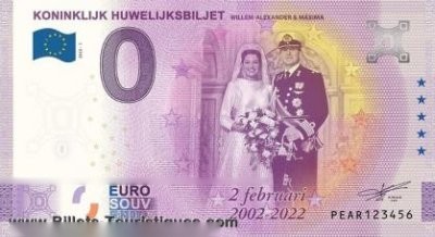 KONINKLIJK HUWELIJKSBILJET WILLEM-ALEXANDER & MAXIMA