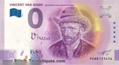 VINCENT VAN GOGH ZELFPORTRET MET GRIJZE VILTHOED