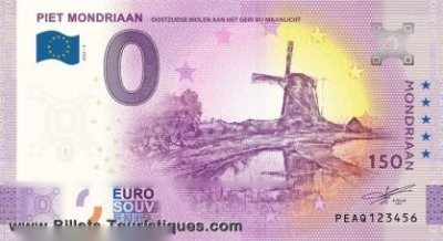 PIET MONDRIAAN OOSTZIJDSE MOLEN AANHET GEIN BIJ MAANLICHT