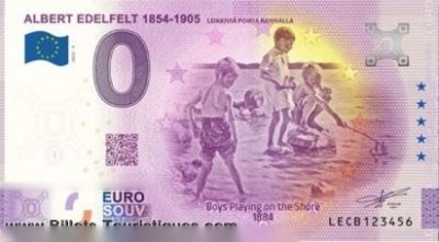 ALBERT EDELFELT 1854-1905 LEIKKIVIÄ POIKIA RANALLA