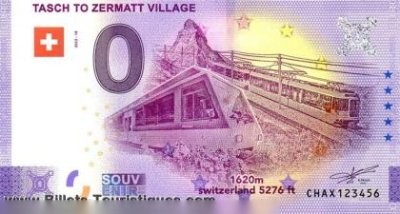 TASCH TO ZERMATT VILLAGE 1620m Switzerland 5276 ft