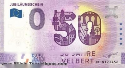 JUBILÄUMSSCHEIN 50 JAHRE VELBERT