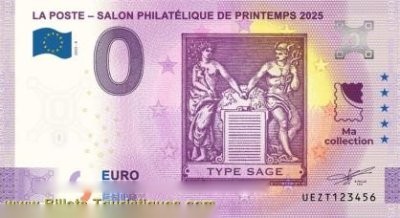 LA POSTE - SALON PHILATELIQUE DE PRINTEMPS 2025 TYPE SAGE