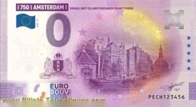750 AMSTERDAM SINGEL INGEL MET DE AMSTERDAMSE MUNTTOREN