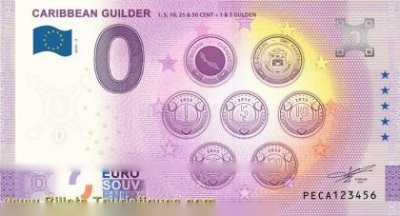 CARIBBEAN GUILDER 1, 5, 10, 25 & 50 CENT + 1 & 5 GULDEN